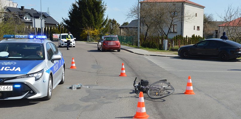 Gmina Zamość. 84-letni rowerzysta potrącony na skrzyżowaniu