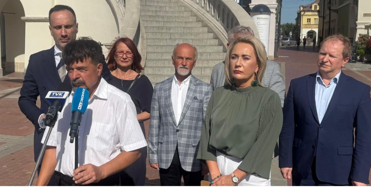 Konferencja prasowa. Spór wokół słów radnego Wiesława Nowakowskiego. PiS domaga się odwołania wiceprzewodniczącego Rady Miasta Zamościa/Foto: Janusz Kowalski
