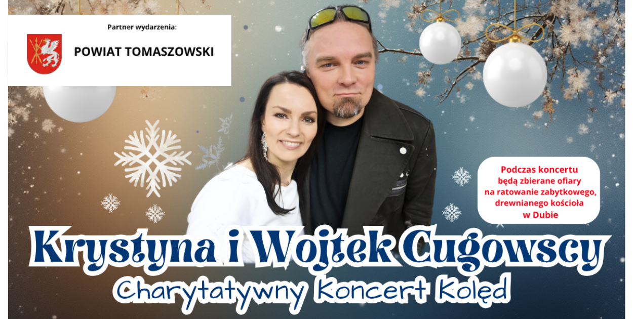 Krystyna i Wojciech Cugowscy zaśpiewają charytatywnie w Tomaszowie Lubelskim