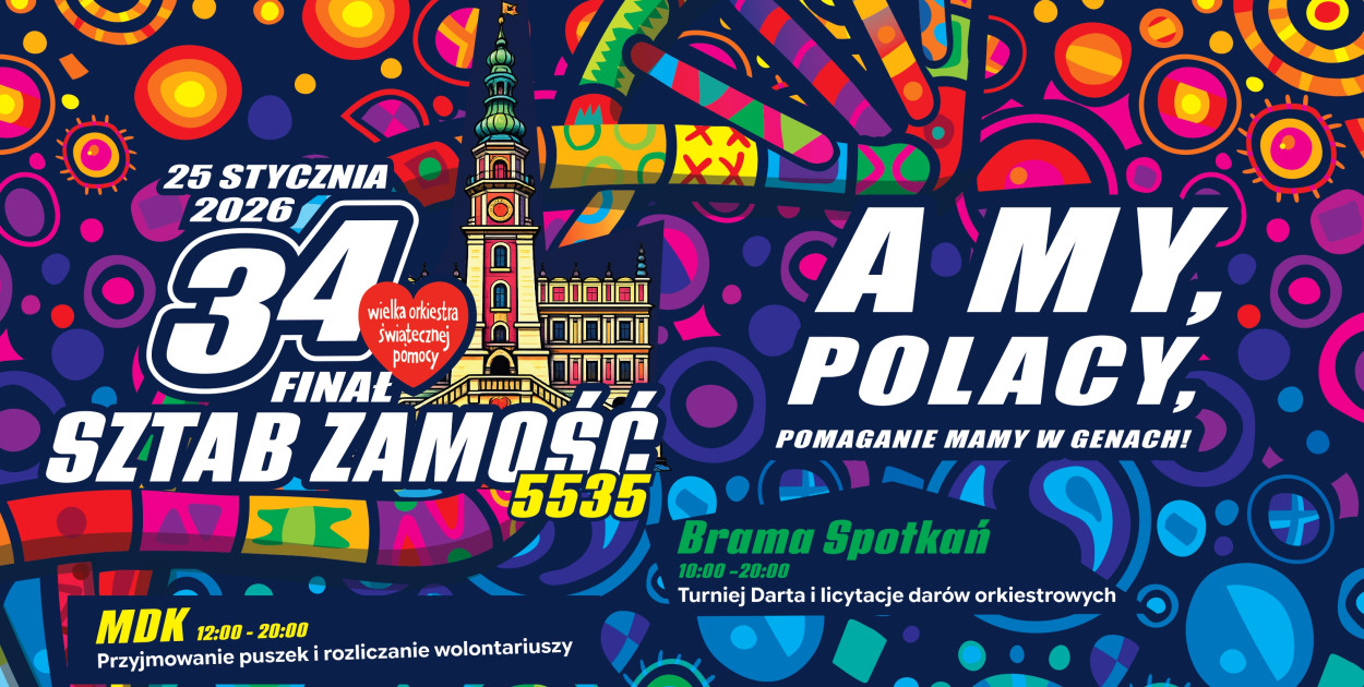 34. Finał WOŚP w Zamościu – 25 stycznia 2026 r.