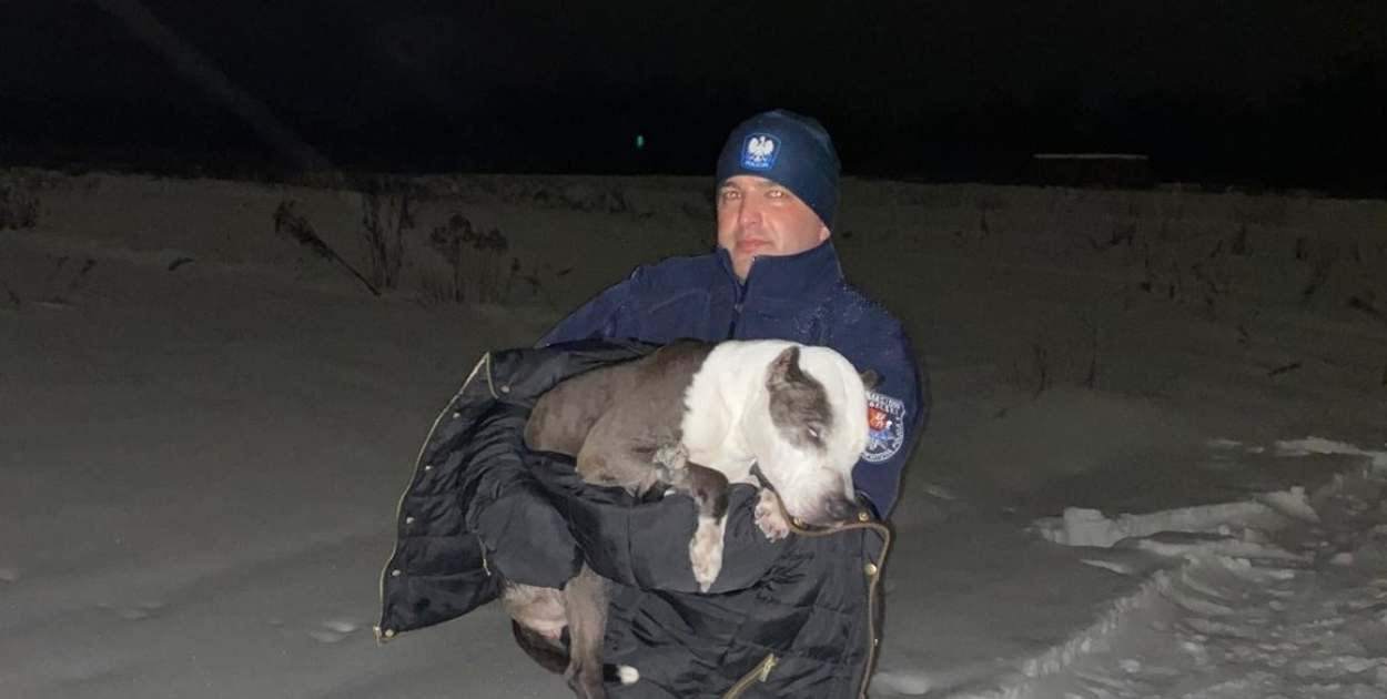Leżał na mrozie, bez sił. Policjanci nie przeszli obojętnie