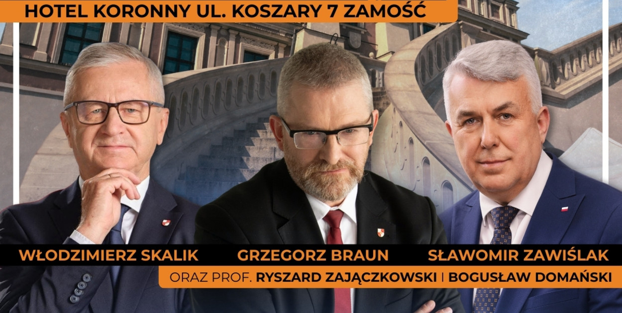 Grzegorz Braun z wizytą w Zamościu. Nie będzie sam...