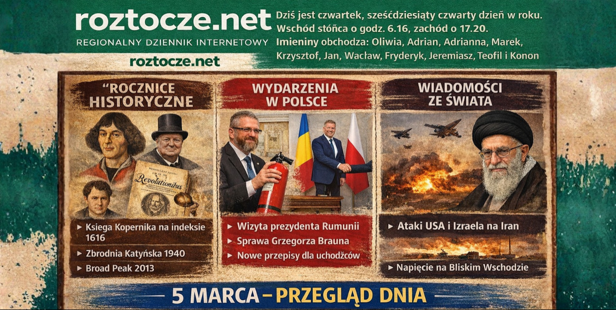 Dziś w kraju i na świecie (czwartek, 5 marca)