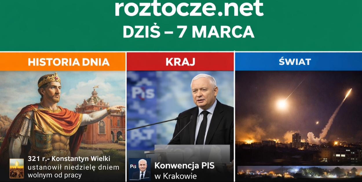 Dziś w kraju i na świecie (sobota, 7 marca)
