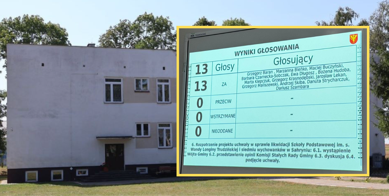 Koniec szkoły w Sahryniu. Gmina: robimy to dla uczniów