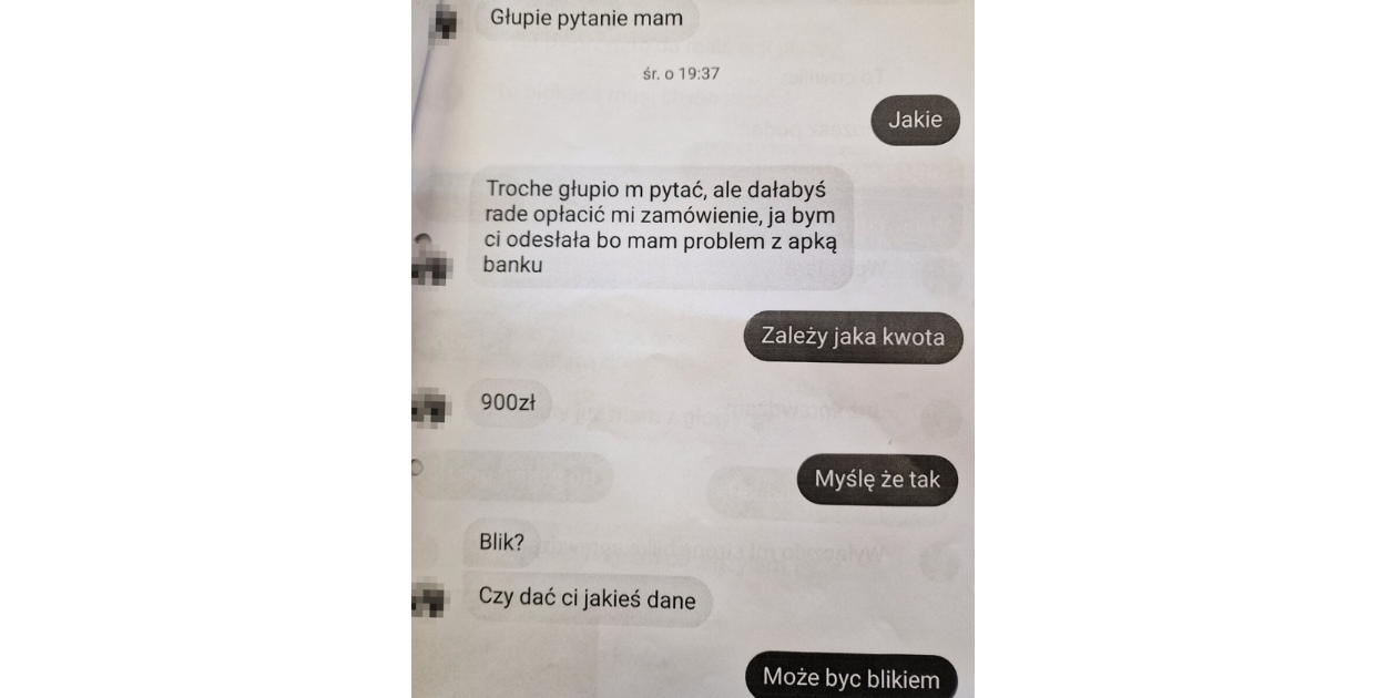 Oszustwo na BLIK! 36-latka straciła pieniądze po wiadomości na Messengerze