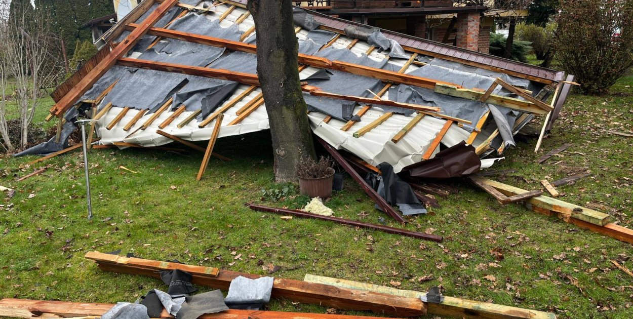 Silny wiatr nad powiatem zamojskim