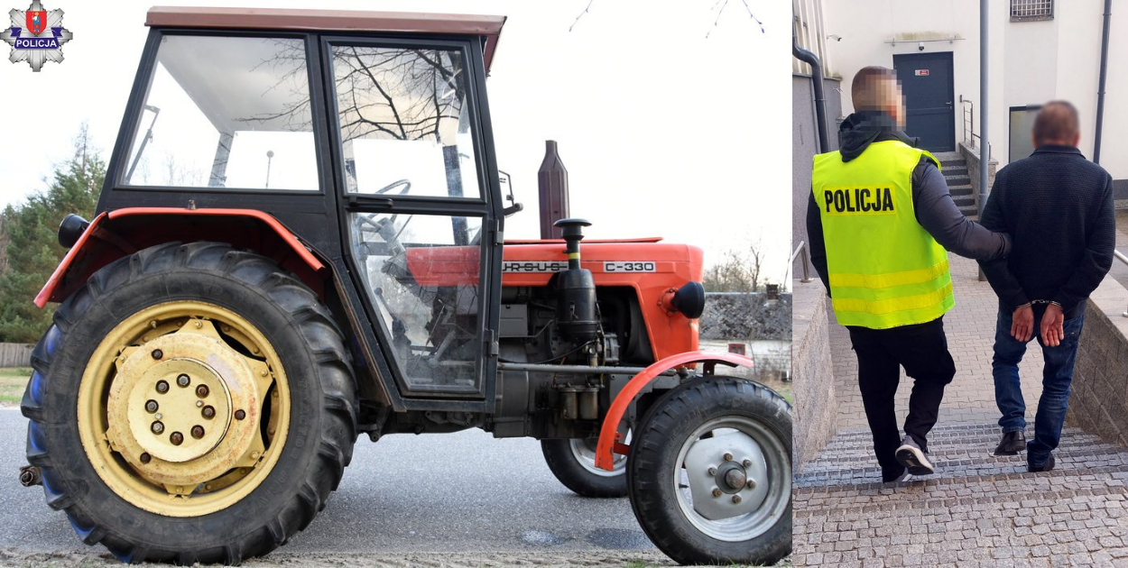 Pijany traktorzysta z siekierą zatrzymany. Miał dożywotni zakaz